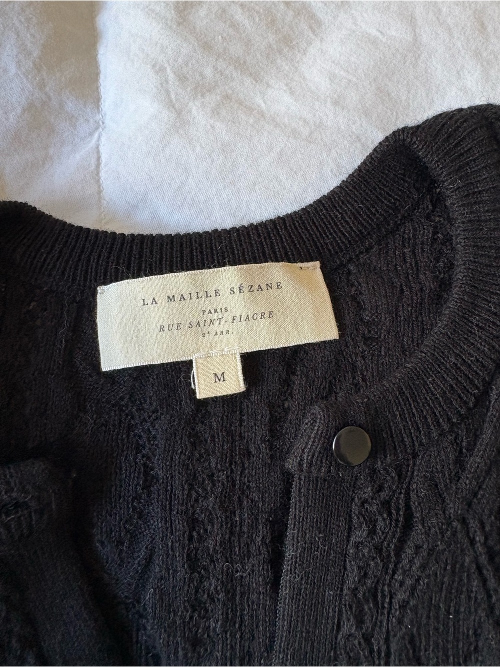 Sezane Ruben cardigan sweater black M - Picture 9 of 14